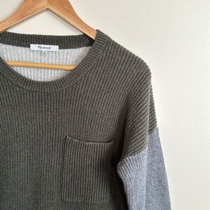 Madewell Thompson Pocket Pullover Sweater in Colorblock